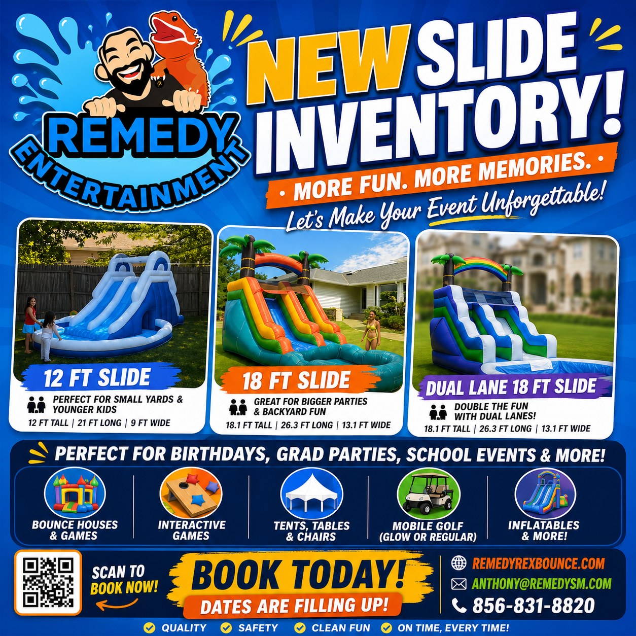 New water slide inventory flyer
